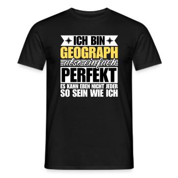 Perfekter Geograph - Männer T-Shirt - Schwarz - Vorne - AI Model Male 178 light (178cm)