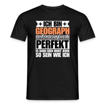 Perfekter Geograph - Männer T-Shirt - Schwarz - Vorne - AI Model Male 178 light (178cm)