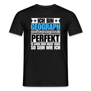 Perfekter Geograph - Männer T-Shirt - Schwarz - Vorne - AI Model Male 178 light (178cm)