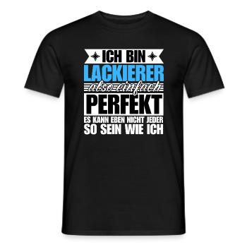 Perfekter Lackierer - Männer T-Shirt - Schwarz - Vorne - AI Model Male 178 light (178cm)