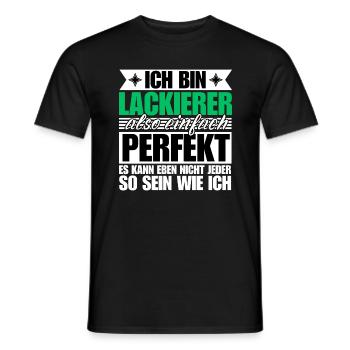 Perfekter Lackierer - Männer T-Shirt - Schwarz - Vorne - AI Model Male 178 light (178cm)
