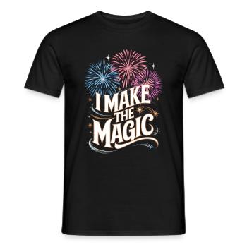 Pyrotechnics Fireworks Pyrotechnics - Men's T-Shirt - black - Front - AI Model Male 178 light (178cm)