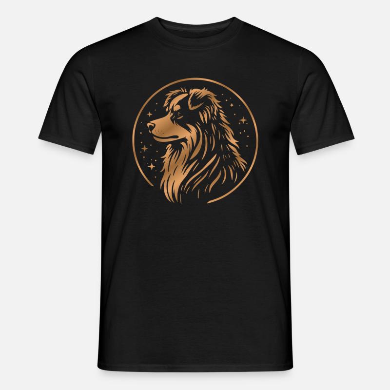 Traumhund Aussie kupfer - Männer T-Shirt - Schwarz