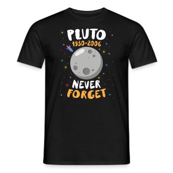 Pluto 1930 2006 - Planet Space Astronomy - Men's T-Shirt - black - Front - AI Model Male 178 light (178cm)