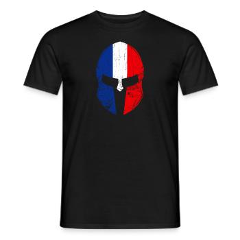 France Drapeau français - T-shirt homme - noir - Devant - AI Model Male 178 light (178cm)