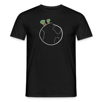 welt kugel - Männer T-Shirt - Schwarz - Vorne - AI Model Male 178 light (178cm)