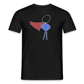 hero help - Men's T-Shirt - black - Front - AI Model Male 178 light (178cm)
