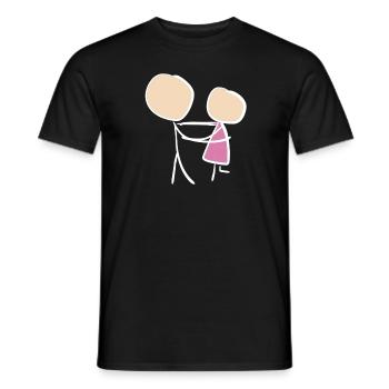 tanzen liebe Valentinstag pärchen paar - Männer T-Shirt - Schwarz - Vorne - AI Model Male 178 light (178cm)