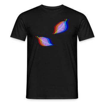 blätter blatt effekt 3d - Männer T-Shirt - Schwarz - Vorne - AI Model Male 178 light (178cm)