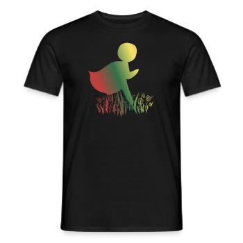 race man grass sport run héros - T-shirt homme - noir - Devant - AI Model Male 178 light (178cm)