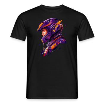 Future astronaut with space suit - Men's T-Shirt - black - Front - AI Model Male 178 light (178cm)