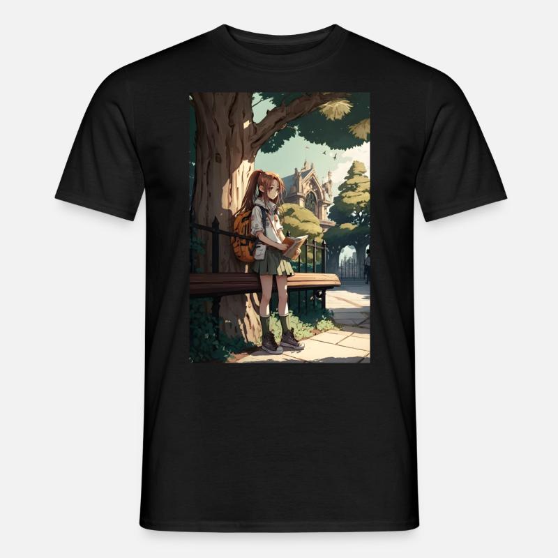 Anime Mädchen Manga Geschenk - Männer T-Shirt - Schwarz