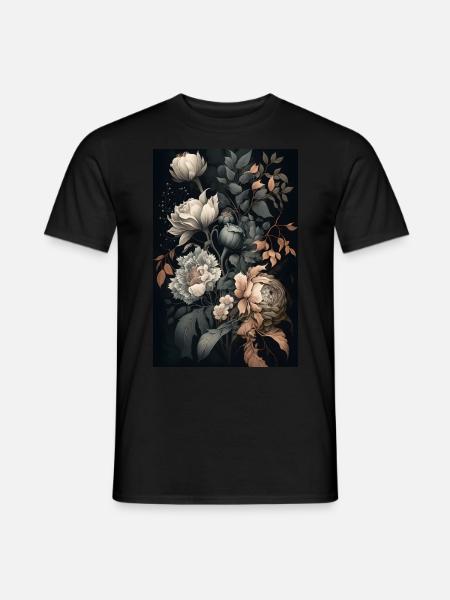 Flowers Painting Gift - Men's T-Shirt - black