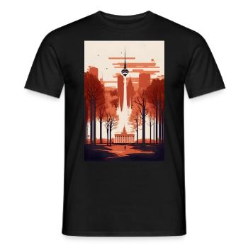 Berlin Hauptstadt Berliner Heimat Geschenk - Männer T-Shirt - Schwarz - Vorne - AI Model Male 178 light (178cm)