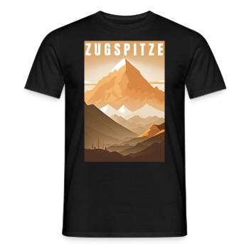 Zugspitze Alpes Randonnée Montagne Cadeau - T-shirt homme - noir - Devant - AI Model Male 178 light (178cm)