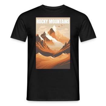 Rocky Mountains Gebirge Geschenk - Männer T-Shirt - Schwarz - Vorne - AI Model Male 178 light (178cm)
