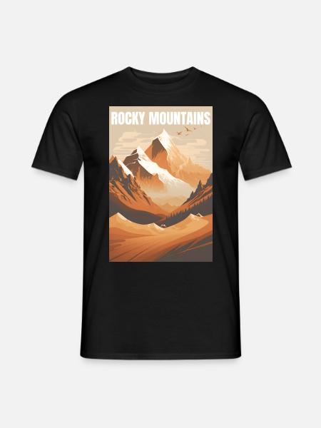 Rocky Mountains Mountains Gift - Men's T-Shirt - black