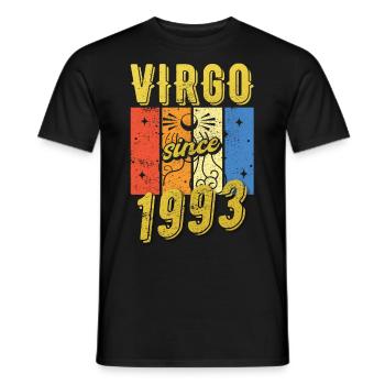 Vierge 1993 Cadeau d’anniversaire du zodiaque - T-shirt homme - noir - Devant - AI Model Male 178 light (178cm)