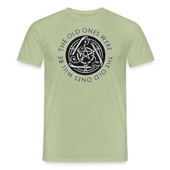 Die alten waren Die alten werden sein Mytho Thulhu - Männer T-Shirt - Sage - Vorne - AI Model Male 178 light (178cm)