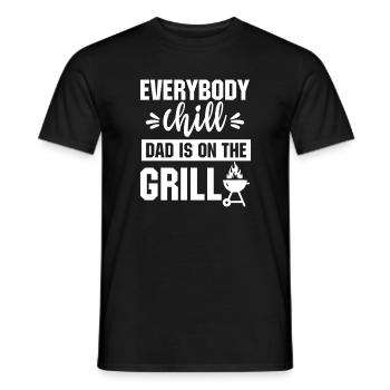 Tout le monde cool papa est sur le gril Tshirt - T-shirt homme - noir - Devant - AI Model Male 178 light (178cm)