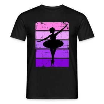 Ballerina Ballet Dancer Pink - Men's T-Shirt - black - Front - AI Model Male 178 light (178cm)