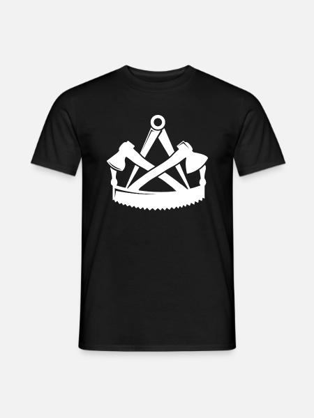 Zimmerer Zunft Logo Zimmermann Zimmerleute - Männer T-Shirt - Schwarz