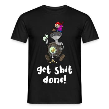 Humorvoller Industrieschrubber mit Schmutzthema - Männer T-Shirt - Schwarz - Vorne - AI Model Male 178 light (178cm)