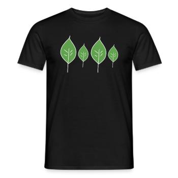Symbole de plante à feuilles à quatre feuilles - T-shirt homme - noir - Devant - AI Model Male 178 light (178cm)