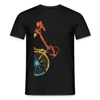 Road Bike Cycling Super Vintage Cycling - Men's T-Shirt - black - Front - AI Model Male 178 light (178cm)
