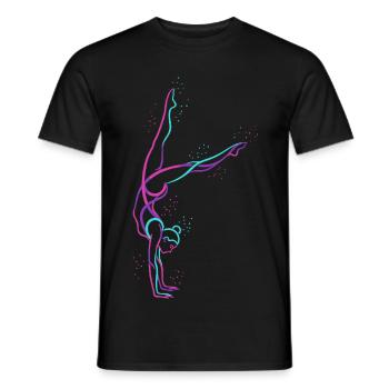 Gymnastique Adolescents - Gymnastes Gymnastique au sol Gymnastique artistique - T-shirt homme - noir - Devant - AI Model Male 178 light (178cm)