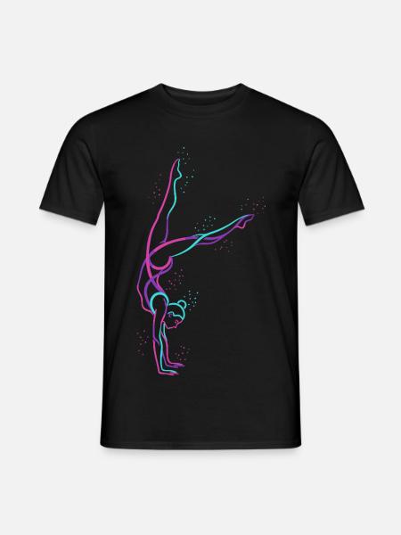 Turnen Teenager - Turnerin Bodenturnen Geräteturne - Männer T-Shirt - Schwarz