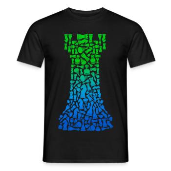 Jeu d’échecs Pièces d’échecs Joueur d’échecs - T-shirt homme - noir - Devant - AI Model Male 178 light (178cm)