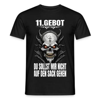 11th Commandment: Thou shalt not get on my nerves - Men's T-Shirt - black - Front - AI Model Male 178 light (178cm)