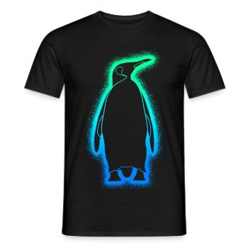Pinguine Jungen Herren Kinder Pinguin - Männer T-Shirt - Schwarz - Vorne - AI Model Male 178 light (178cm)