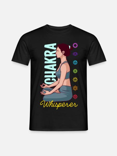 Chakra Flüsterer - Energie in Harmonie - Männer T-Shirt - Schwarz