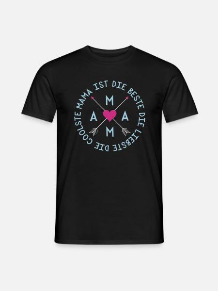 Mama ist die Beste - Männer T-Shirt - Schwarz