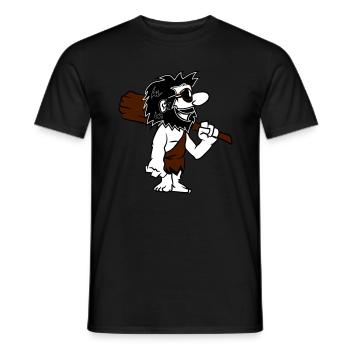 Caveman lunettes dessinées drôles - T-shirt homme - noir - Devant - AI Model Male 178 light (178cm)