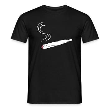 Kiffen joint design - Men's T-Shirt - black - Front - AI Model Male 178 light (178cm)