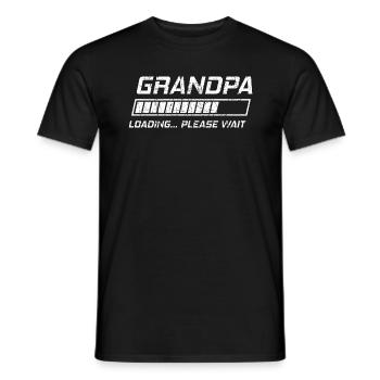 grandpa loading - Männer T-Shirt - Schwarz - Vorne - AI Model Male 178 light (178cm)