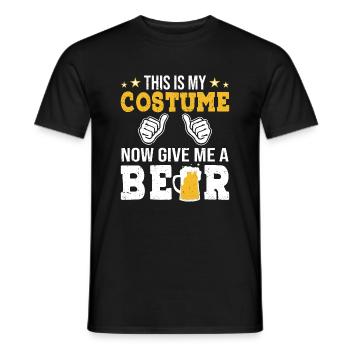 This is my costume Give me a beer - Men's T-Shirt - black - Front - AI Model Male 178 light (178cm)