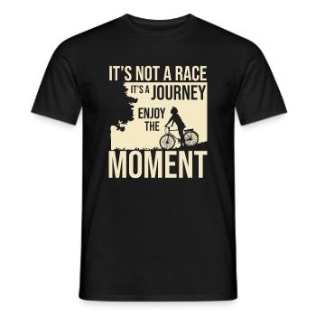 It's not a race It's a journey - bike - Men's T-Shirt - black - Front - AI Model Male 178 light (178cm)
