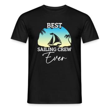 Best Sailing Crew Ever - Sailing - Men's T-Shirt - black - Front - AI Model Male 178 light (178cm)