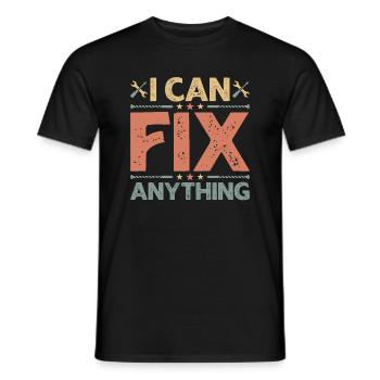 Ich Kann Alles Reparieren - Handwerker - Männer T-Shirt - Schwarz - Vorne - AI Model Male 178 light (178cm)