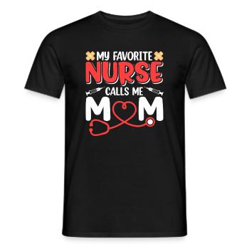 My favorite sister calls me Mom - Men's T-Shirt - black - Front - AI Model Male 178 light (178cm)