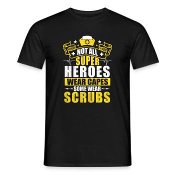 Nicht Alle Superhelden Tragen Capes, Manche Tragen - Männer T-Shirt - Schwarz - Vorne - AI Model Male 178 light (178cm)