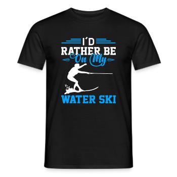 Je préfère être sur mon ski nautique - T-shirt homme - noir - Devant - AI Model Male 178 light (178cm)