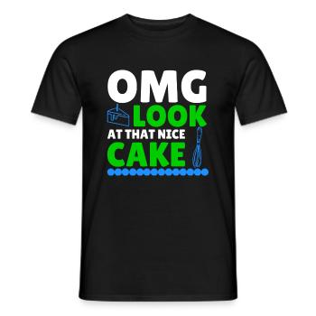 Omg Découvrez ce beau gâteau - Cuisine - T-shirt homme - noir - Devant - AI Model Male 178 light (178cm)