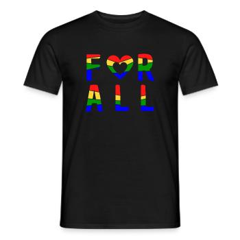 Pour tous - LGBTQ - T-shirt homme - noir - Devant - AI Model Male 178 light (178cm)