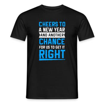 Cheers to a new year and a different chance - Men's T-Shirt - black - Front - AI Model Male 178 light (178cm)