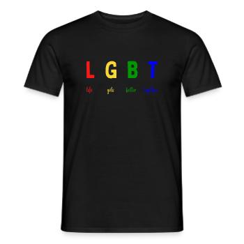 LGBT life gets better together - LGBTQ - Men's T-Shirt - black - Front - AI Model Male 178 light (178cm)
